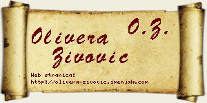 Olivera Živović vizit kartica